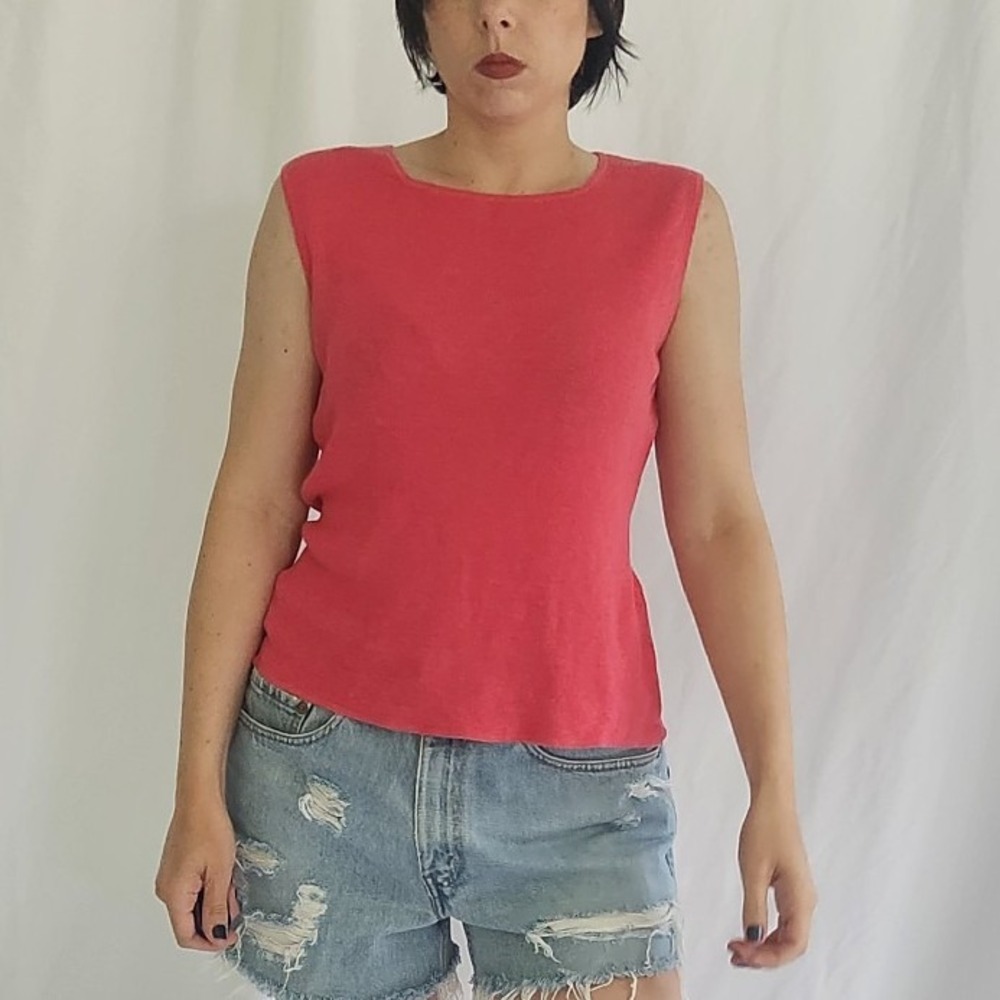 90s Chicos Linen Blend Sleeveless Top